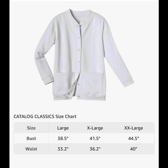 Womens Fleece Jacket Snap Front Cardigan Sweatshirt for Women XL navy blue - Picture 6 of 9